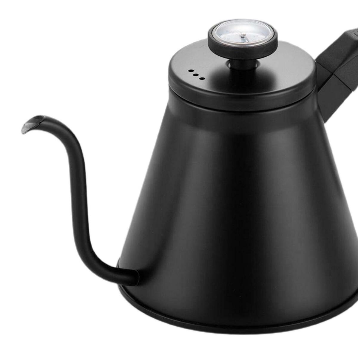 Stainless Steel Gooseneck   Kettle for Stovetops Black