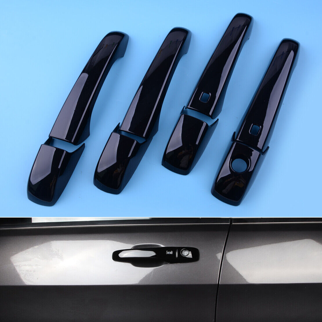 8pcs Door handle Cover Trim Decoration Exterior Fit for Jeep Grand Cherokee