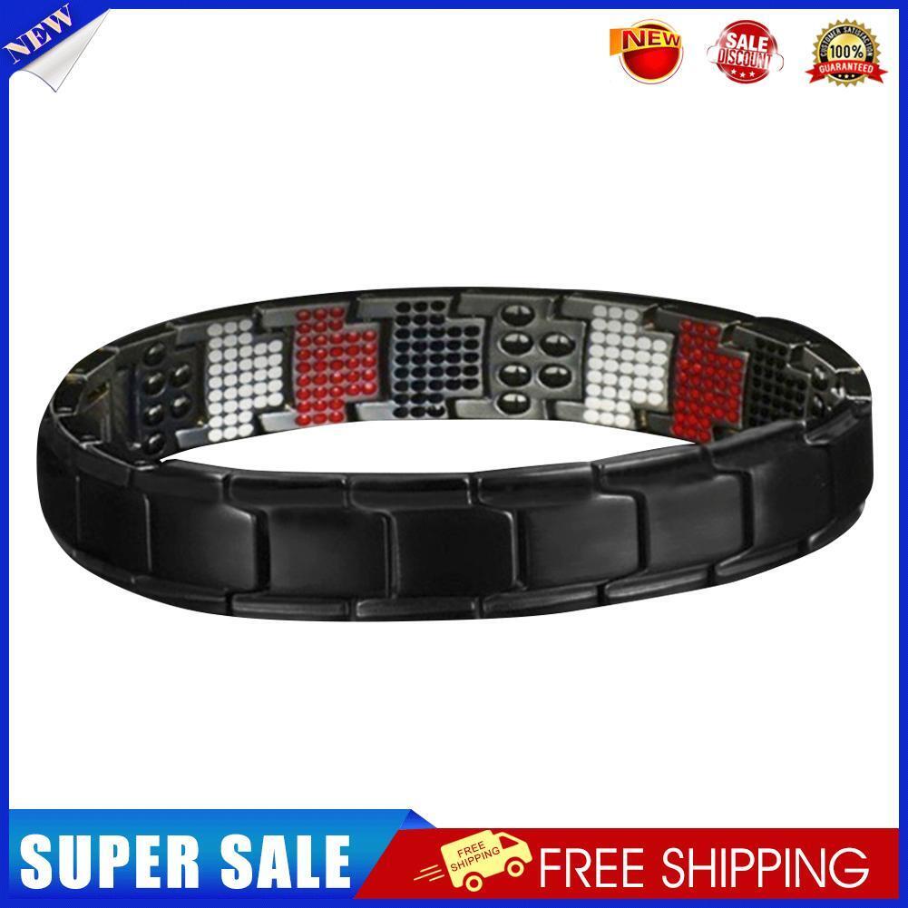 Removable Therapeutic Energy Healing Magnetic Bracelet Jewelry (Black)