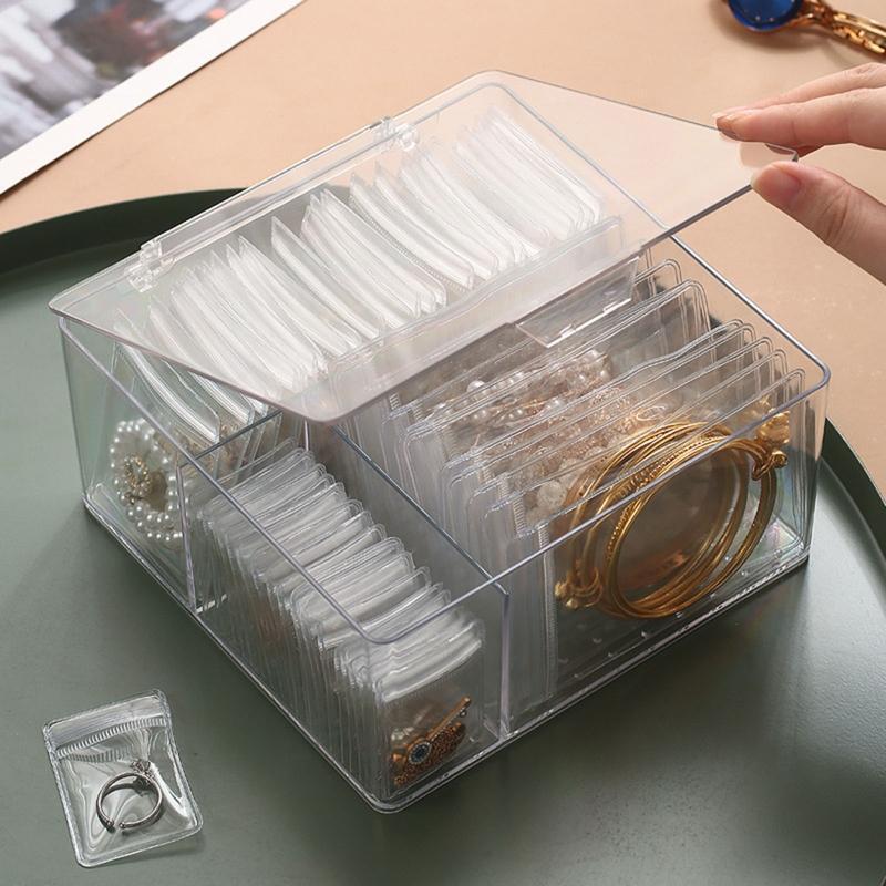 Clear Jewelry Storage Box Gifts Jewelry Zip-lock Bag Reclosable Necklace Bags