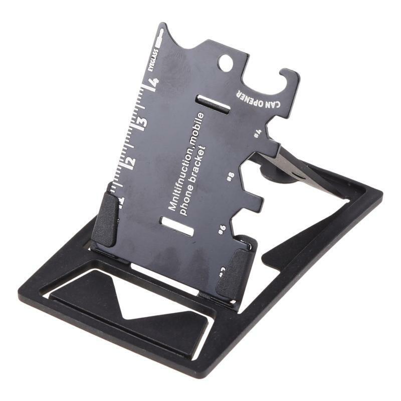Folding Screwdriver Wrench Phone Bracket Card Bottle Opener for Outdoor Travel