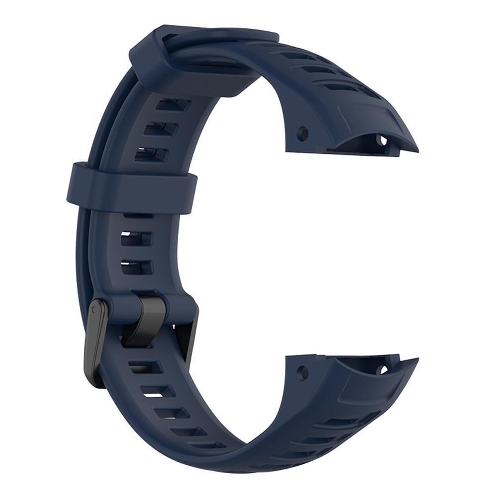 Silicone Watchband Bracelet Strap w/Buckle for Garmin Instinct (Navy Blue)