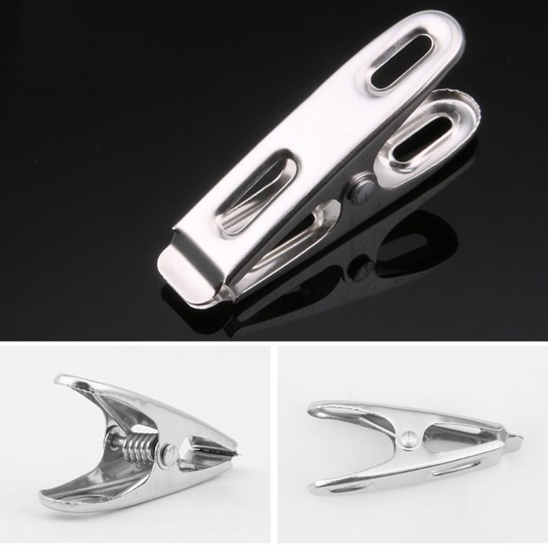 20 Pieces Strong Stainless Steel Household Functional Pegs for Clothes Sock Food