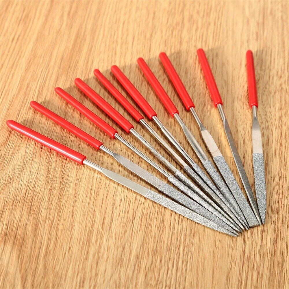 Grit 120# Diamond Coated Assorted Needle File 3x140mm Jewelry Metal Craft Tools
