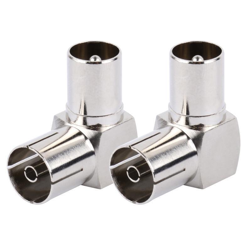 RF Coaxial 90 Degree Right Angled TV Aerial Cable Connector RF Coaxial F Female