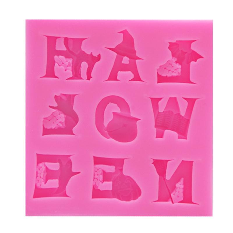 Halloween Style Chocolate Moulds Fondant Molds Alphabet Shape Baking Accessories