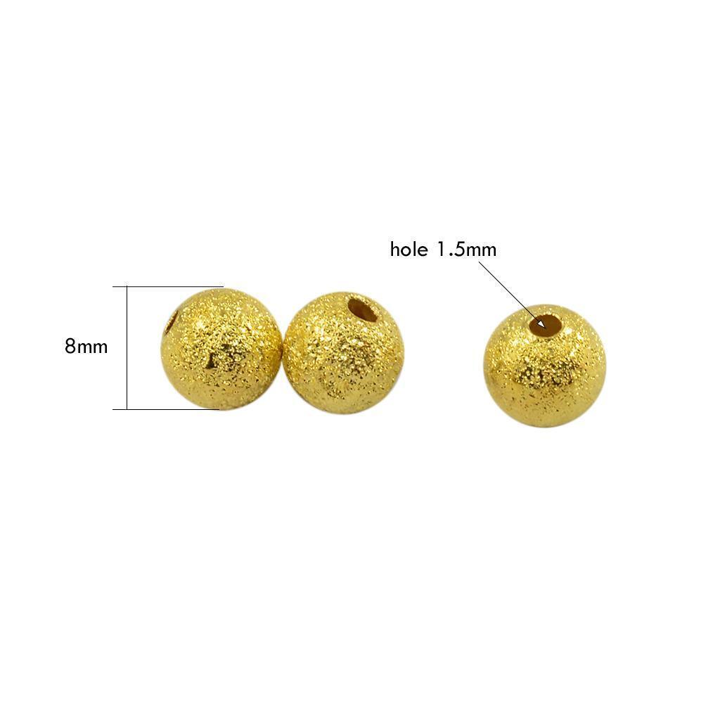 50 Pieces Brass Seamless Round Spacer Beads for Jewelry Making DIY Craft
