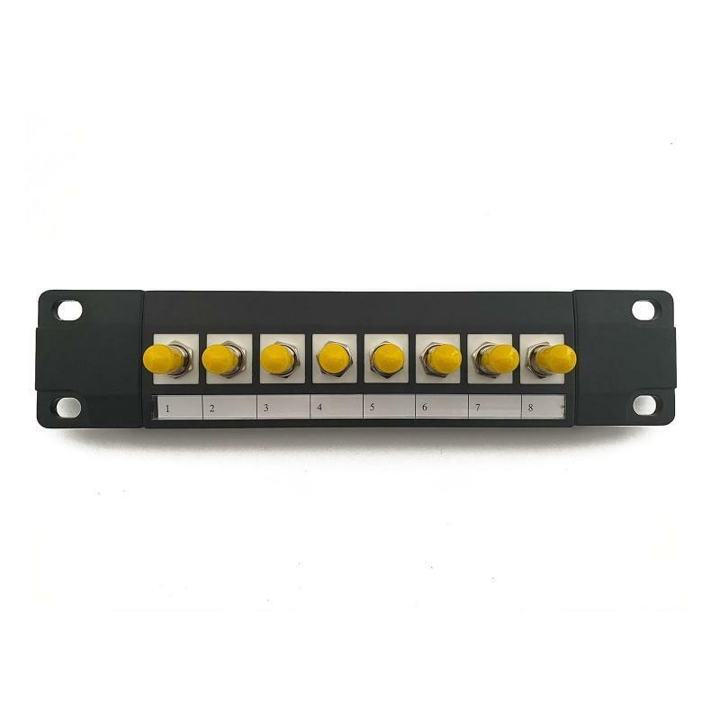 8-Port ST Optical Patch Panel 10G Ready Plastic Housing Color-Coded Labeling
