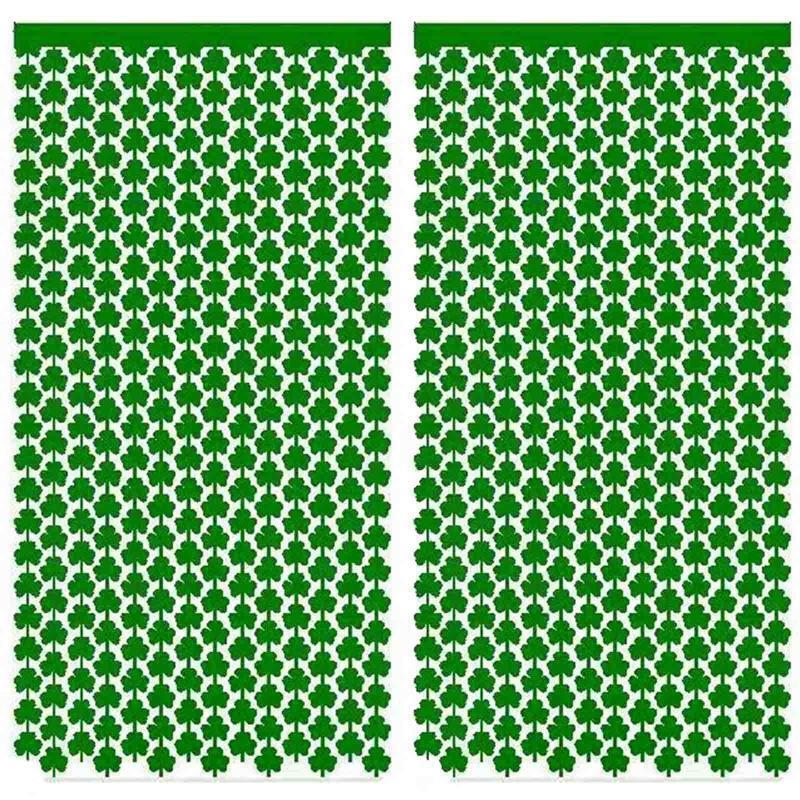 Saint Patrick's Day Door Curtain Irish Festival Green Lucky Clover Ornament