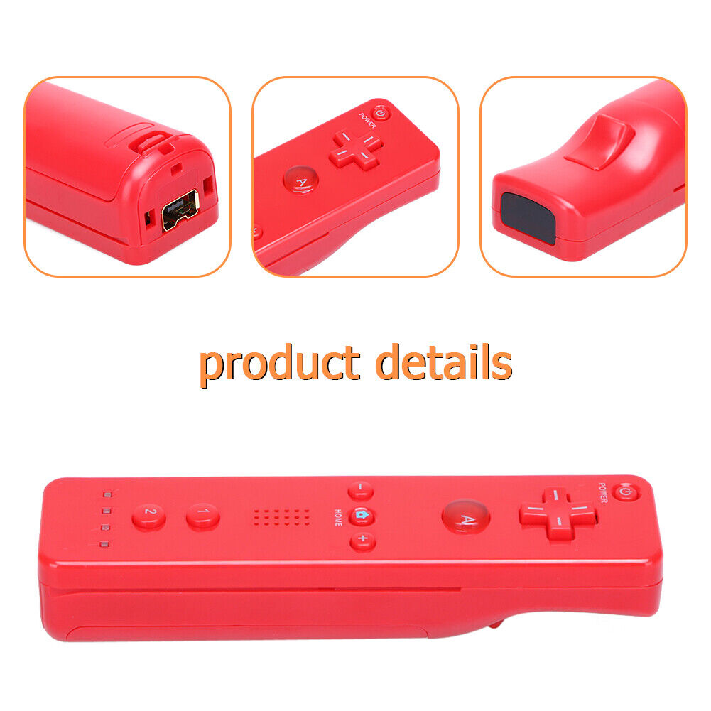 Wireless Remote Control Gamepad Controller for Nintend Wii for Wii U (Red)