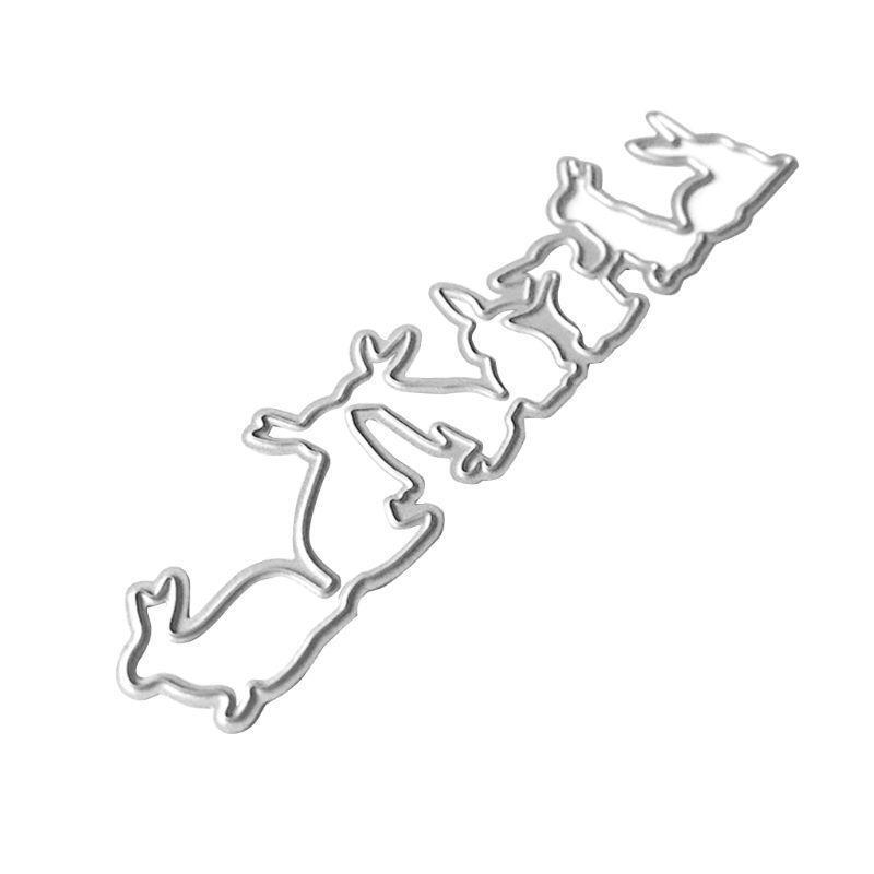Rabbits Metal Cutting Dies Stencil Scrapbooking DIY Album Stamp Paper Embossing