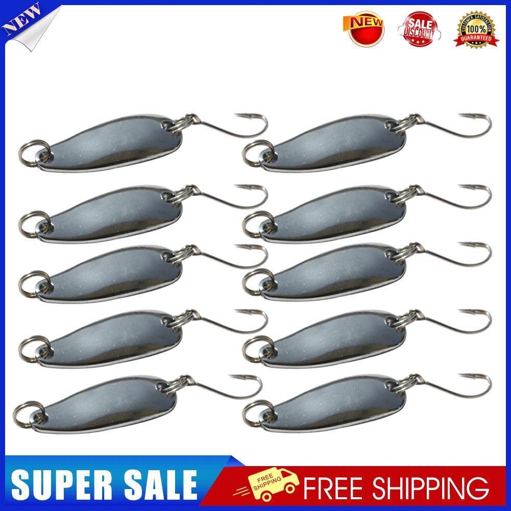 10pcs Metal Fishing Lures Bass CrankBait Spoon Crank Bait Tackle