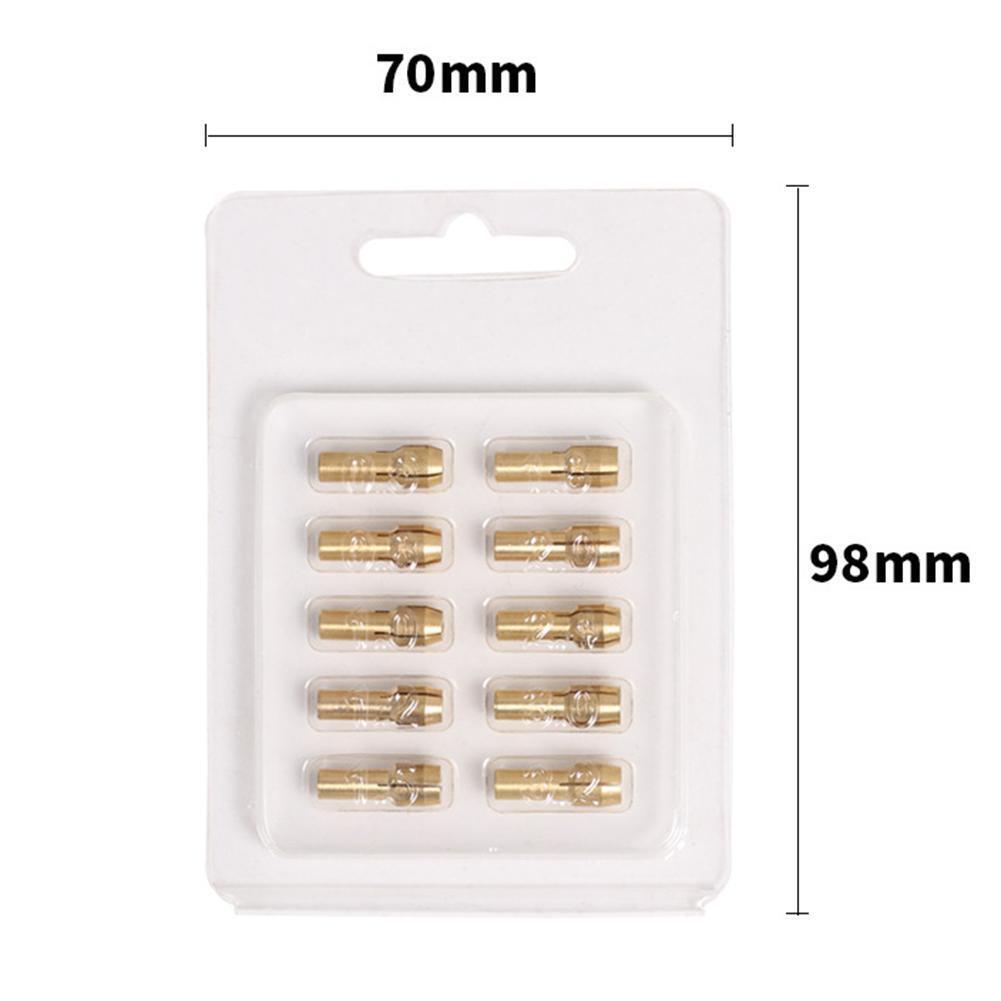 10pcs Mini Brass Copper Collets Chucks for Twist Drill Motor Shaft Grinder