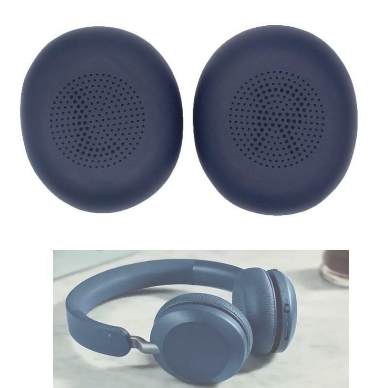 2pcs Protein Leather Ear Pads Cushion Repair for Elite 45h/Evolve 2 65 Headphone