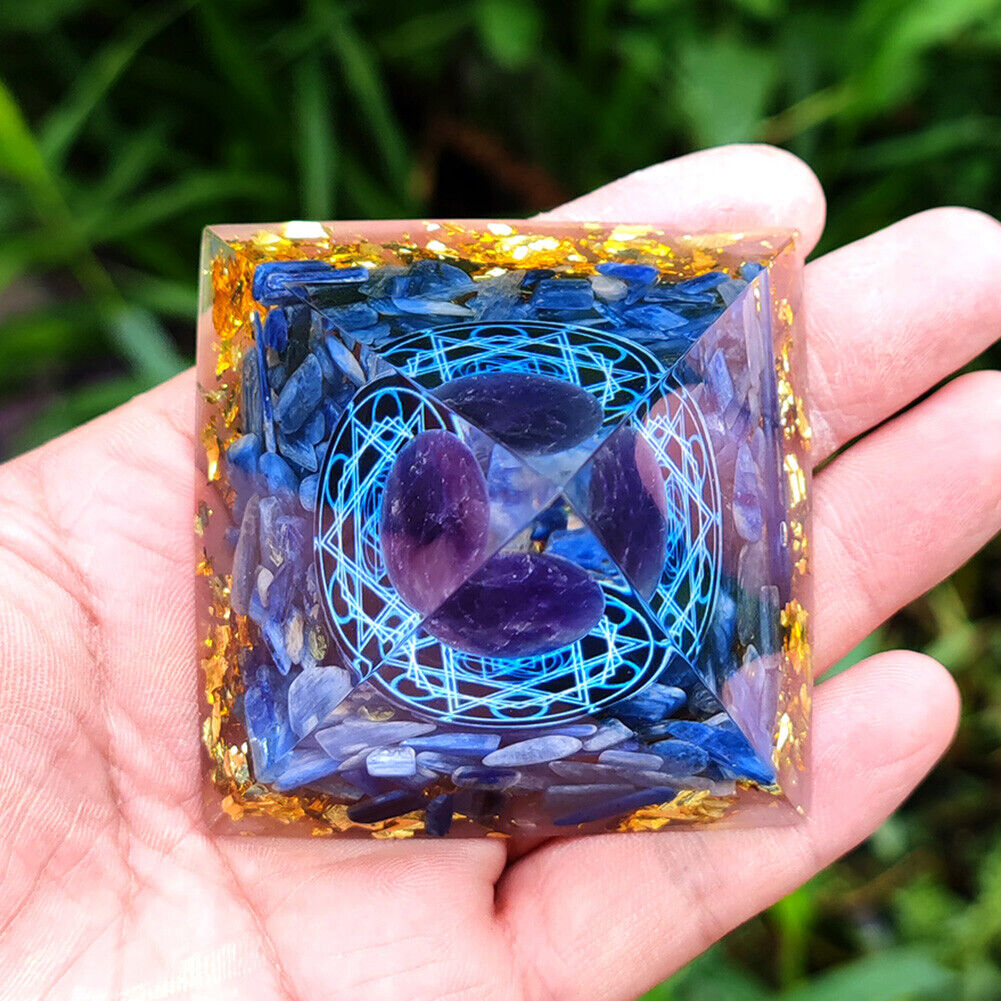 Ogan Pyramid Natural Crystal Energy Tower Energy Healing Reiki Chakra (B)