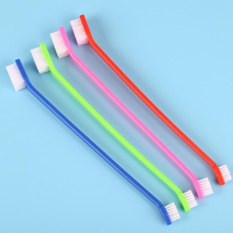 Dogs Toothbrush Set Dental Cleaning Brushes for Cleaning Pet Mouth Angled Brush