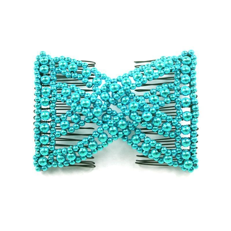 Elegant Jewelry Hair Ornament Magic Hair Comb EZ Beaded Double Stretchy Clip Ins