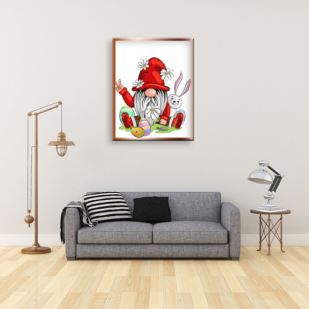 Easter Gnomes 5D Full Drill Round Diamond Painting Mosaic Kit Home Decor