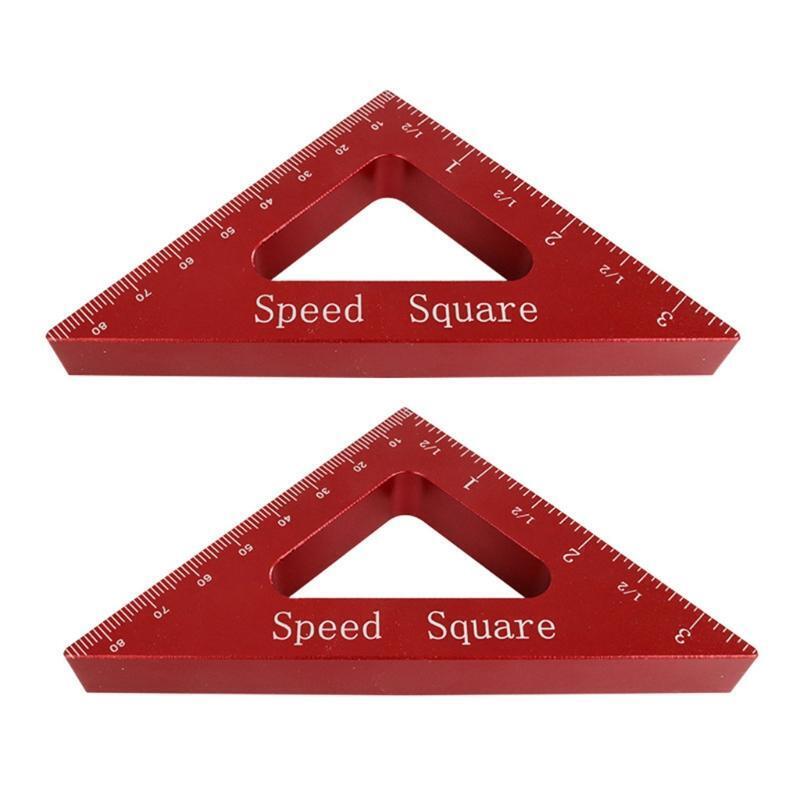 Aluminum Alloy Triangle Ruler Carpentry Squares Precision Woodworking Tools