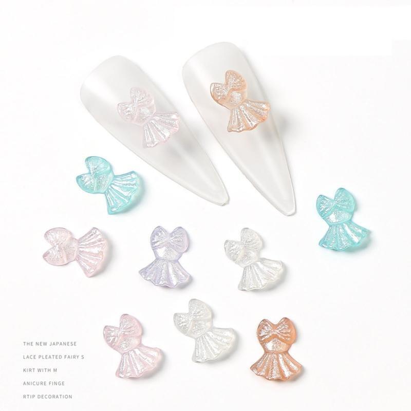 Bows Nail Charm Bowknot Dress Nail Decoration Nail Glitter Nail Art Charms