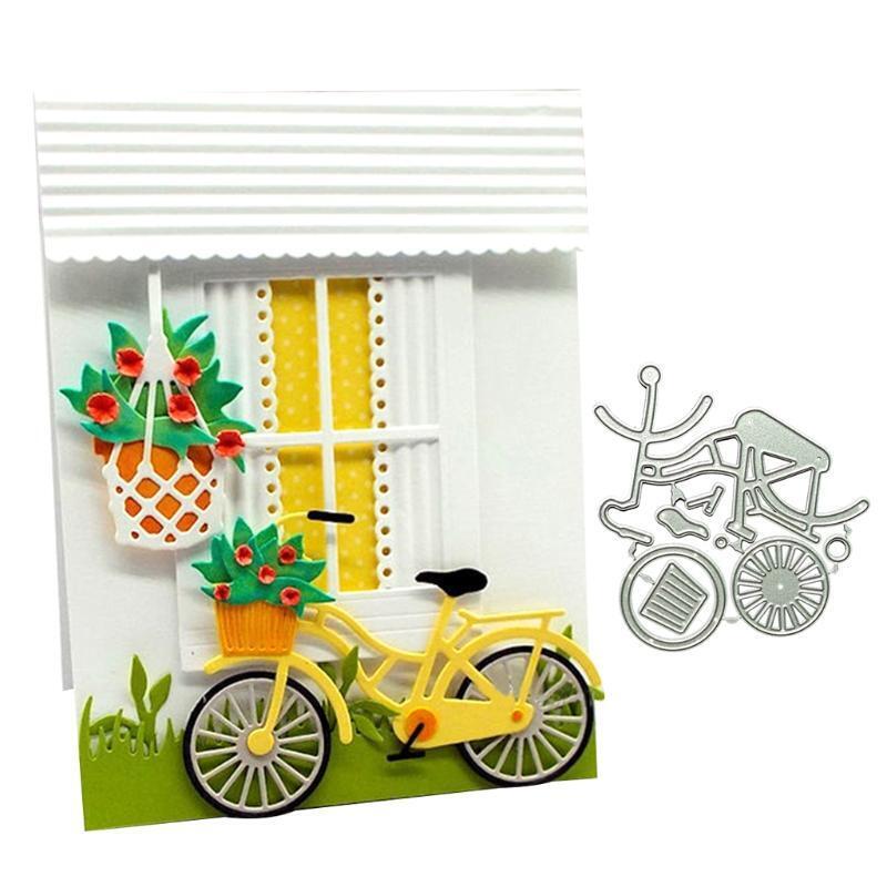 Bicycle Metal Cutting Dies Stencil DIY Scrapbooking Album Paper Card Template
