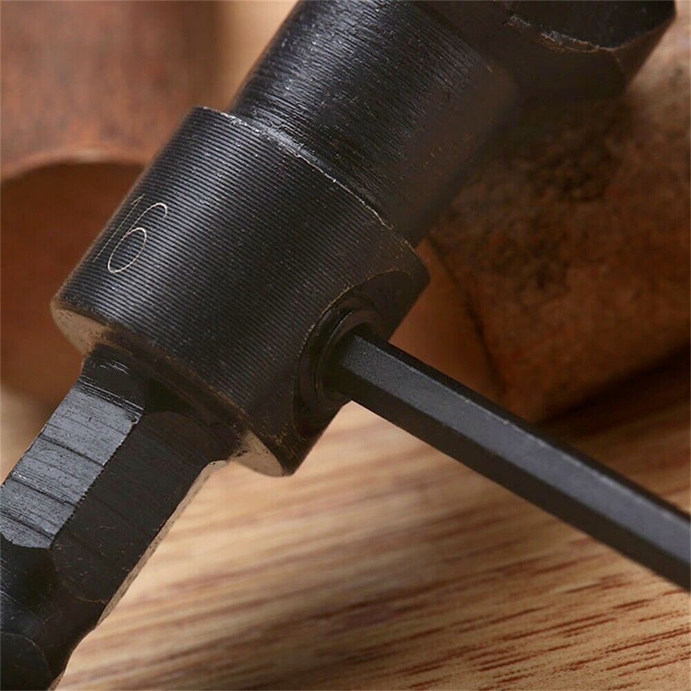 4Pcs HSS #6 #10 #13 #16 Woodworking Drill Bits Kit Countersink Tool Quick Change
