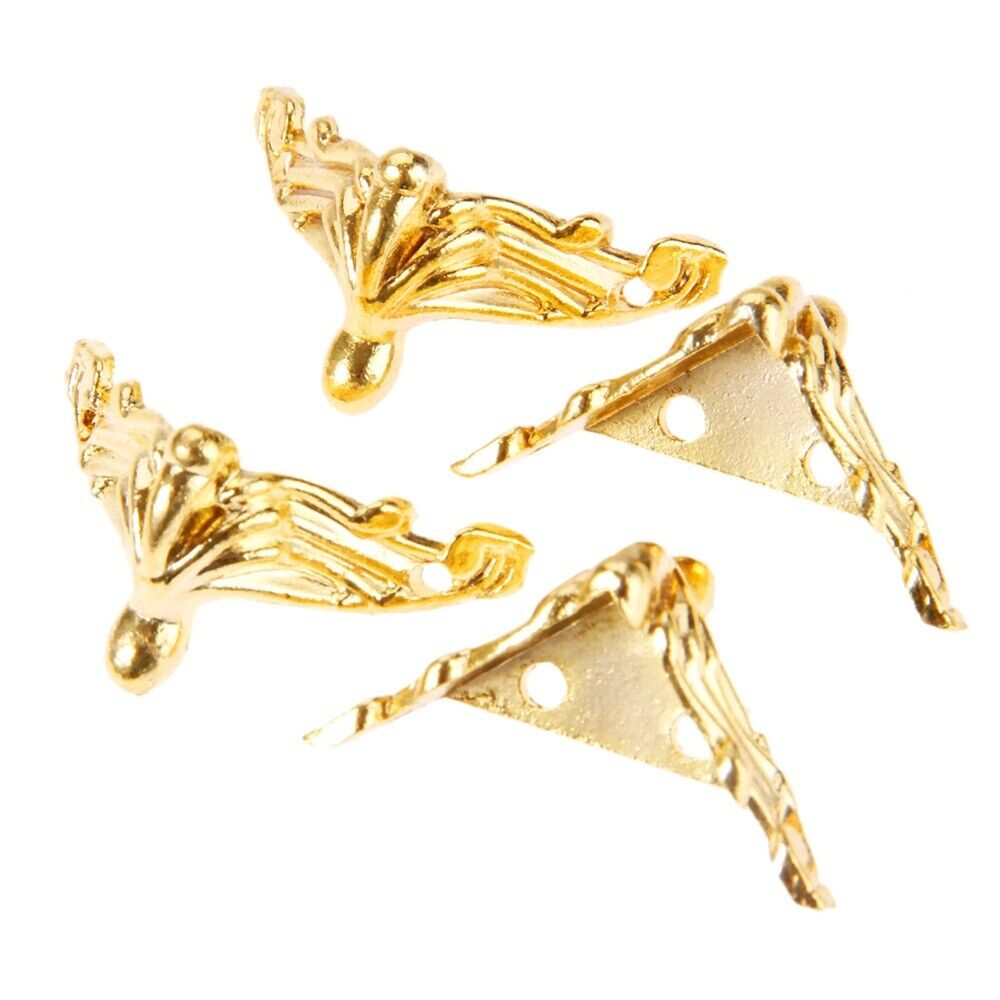 Zinc Alloy Jewelry Chest Wood Box Feet Leg Corner Protector Guard Decorative