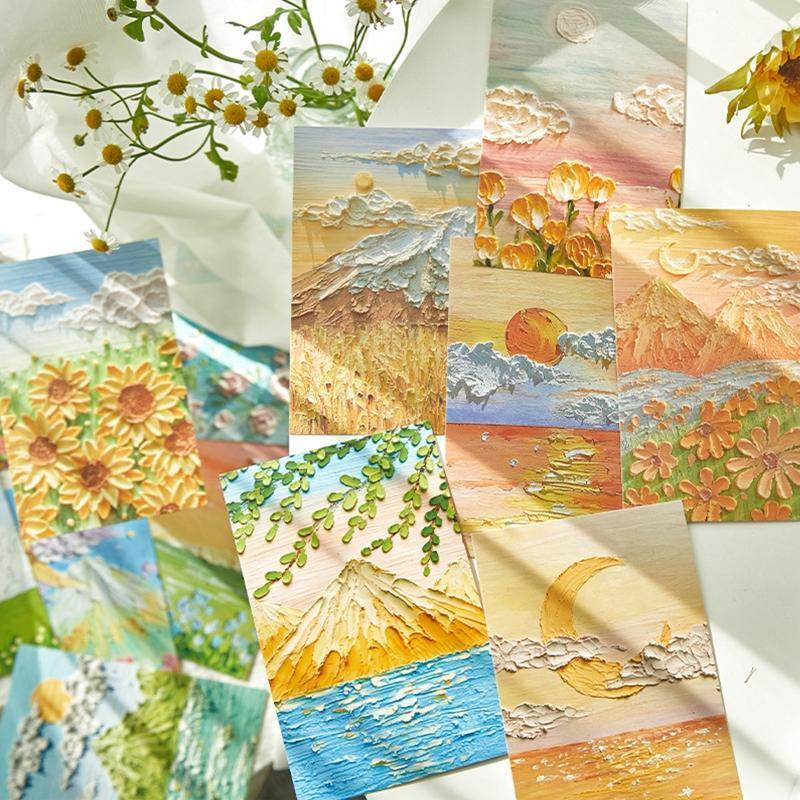 Cute Oil Painting Thank You Card Postcard for Graduation Wedding Anniversary 30x