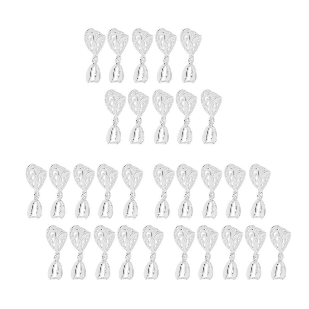 30Pack Necklace Bead Pendant Bails Connector  DIY Jewelry Making