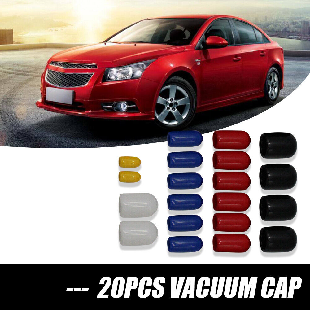 20pcs Assorted Vacuum Line Caps 1/8 3/16 1/4 3/8 5/16 inch for Chevy Ford