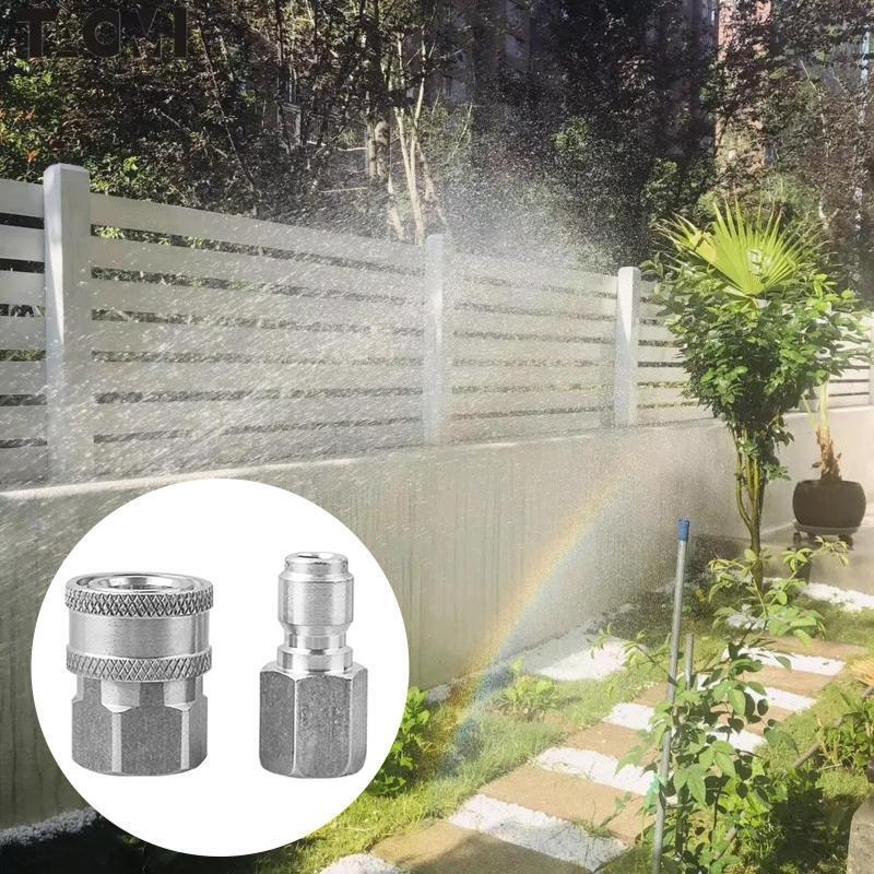 2 Pieces NPT 3/8 Inch Stainless Steel Male and Female Quick Connector Kit
