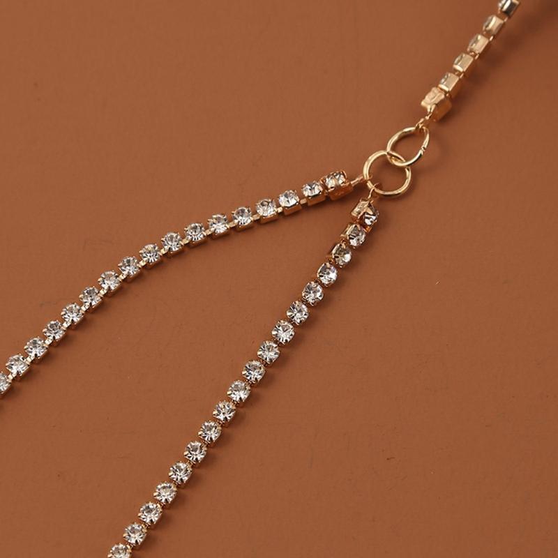 Punk Rhinestone Thigh Chain Leg Body Chain Beach Club Rave Party Body Supplies