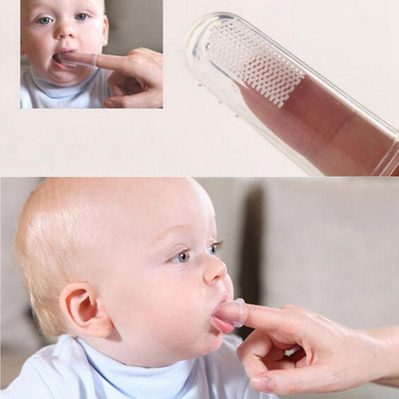 Lots Infant Finger Toothbrush Teether Brush Gum Teeth Baby Silicone Massager New