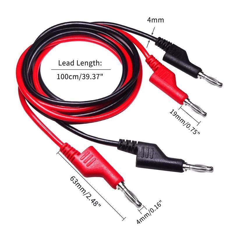 4mm Stackable Banana Plug Wire Test Cable Lead for Multimeter Electrical Test