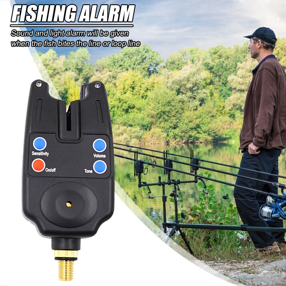 Night Fishing Bites Alarm Portable LED Light Carp Fishing Rod Warning Alert