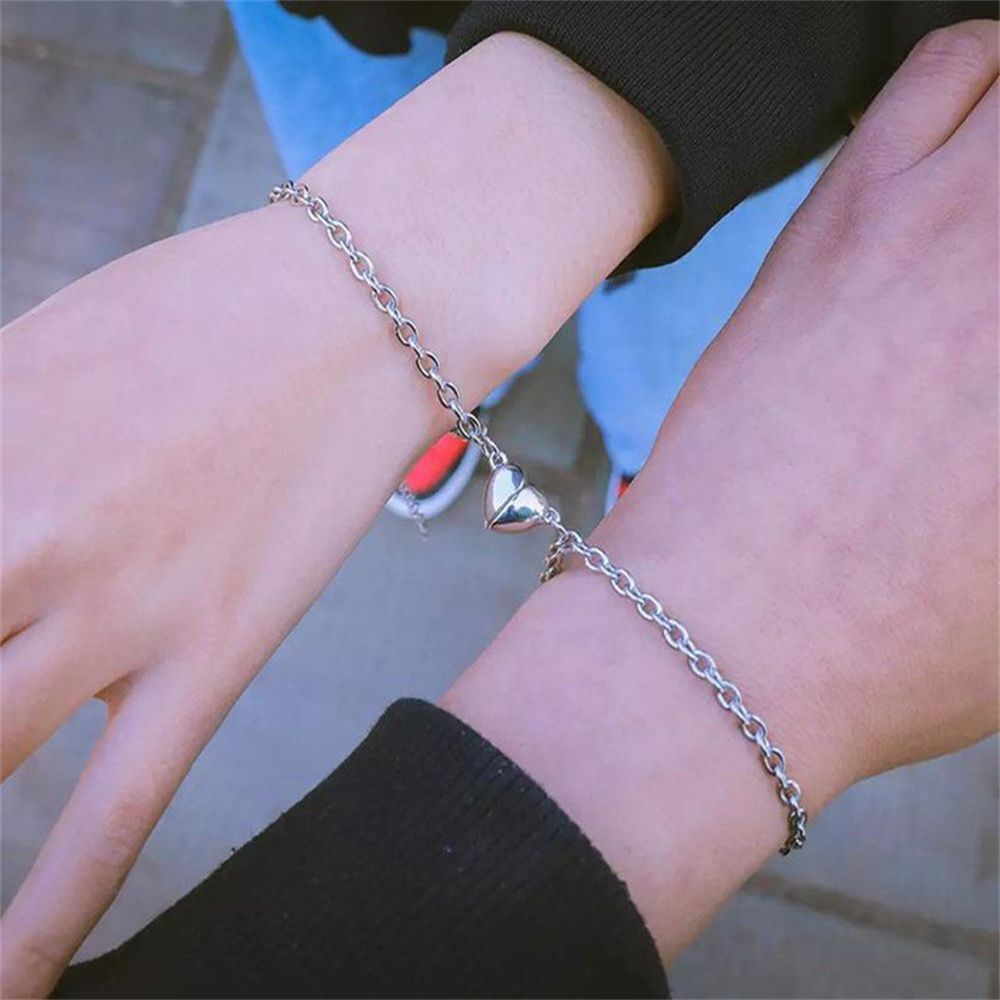 Charm Couples Bracelets Valentine's Day Jewelry Lover Chain Heart Bracelet