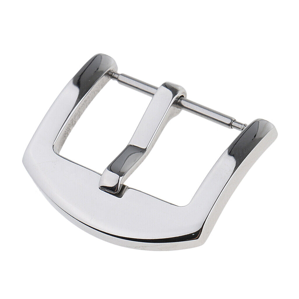 Stainless Steel Polished Buckle For  Watch  Pin Clasp 20mm