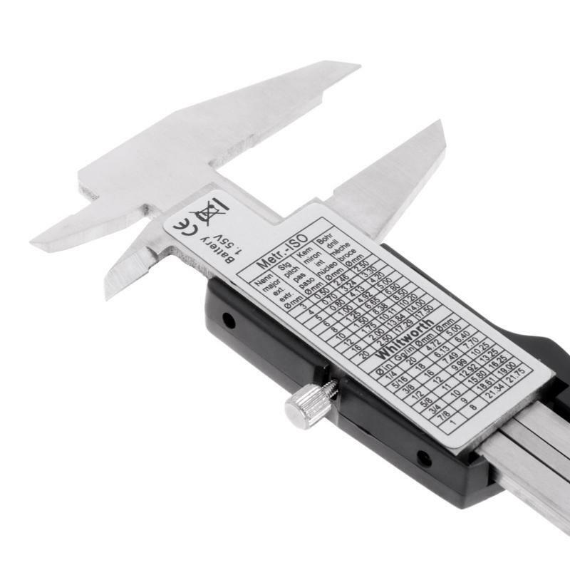 Electronic Digital Caliper Inch/Metric/Fractions 0-6 Inch/150 mm Stainless Steel