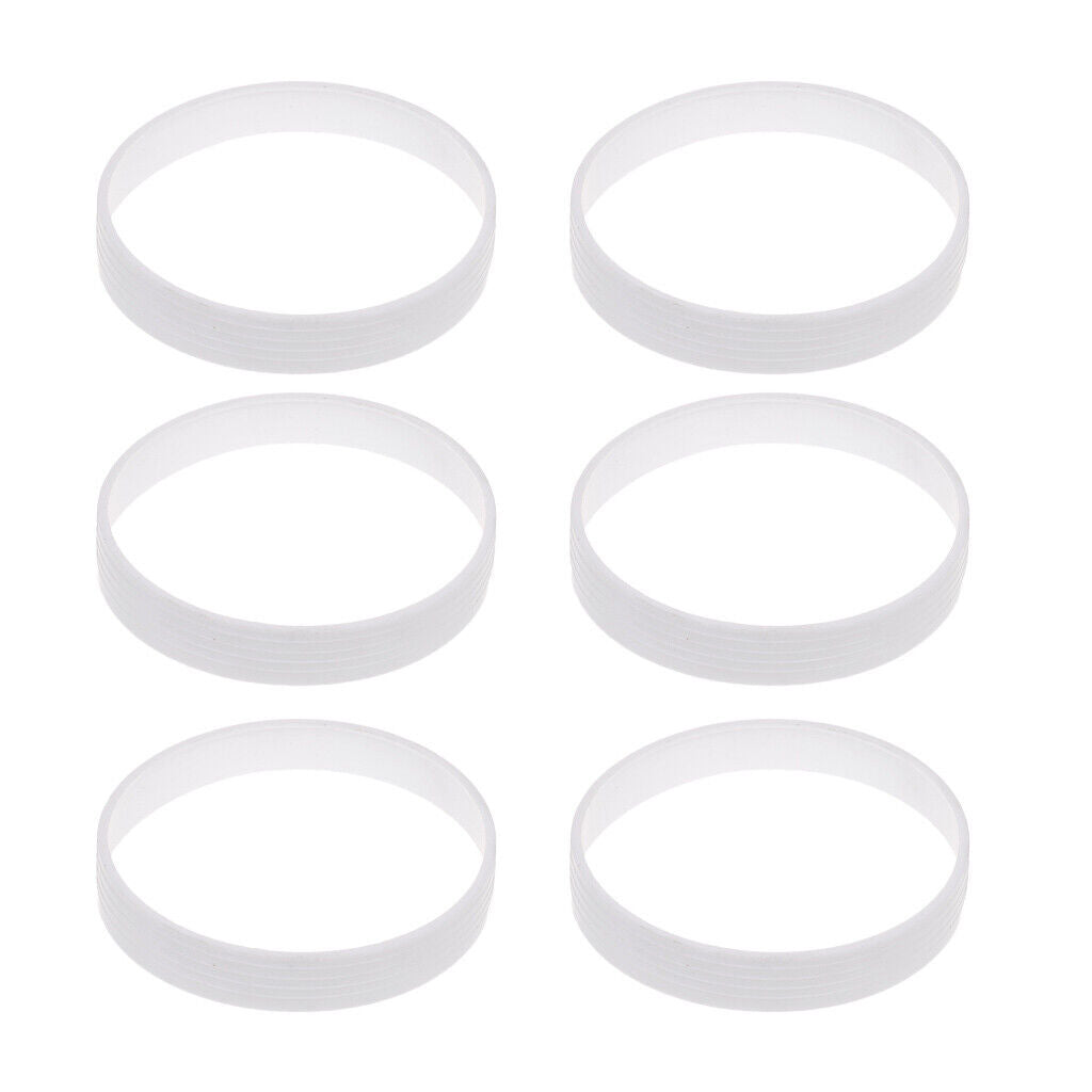 6 Pieces White Plastic  Putting Cup Ring Golf Field Equipment 11cm