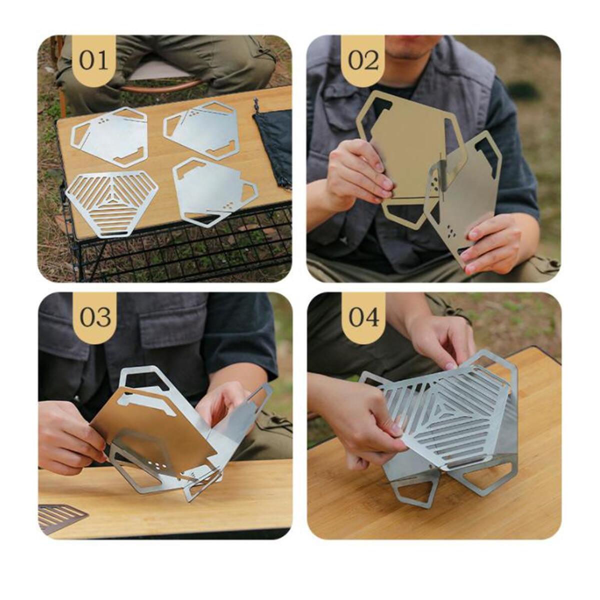 Campfire Barbecue Grill Stove with Carry Bag Compact for Garden Cooking BBQ