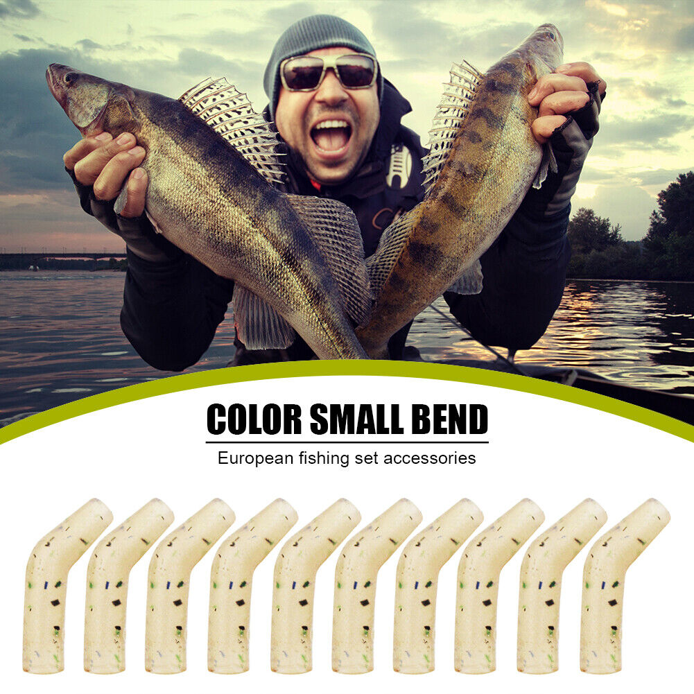 10x Fishing Hook Anti-tangle Sleeves Bent Line Aligner Carp Fishing Tackle