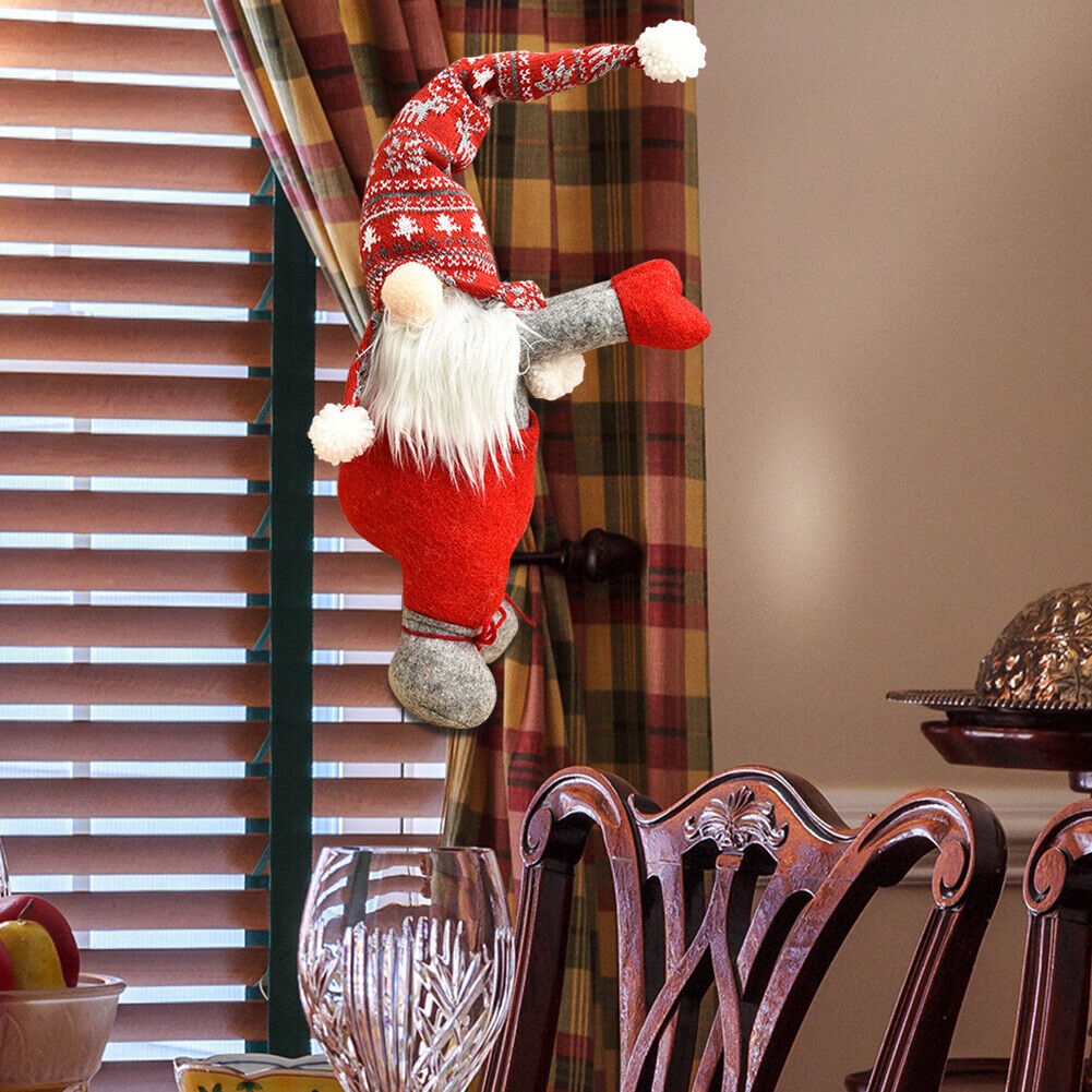 Christmas Santa Gnome Curtain Buckle Home Hotel Xmas Tree Pendant (Grey)