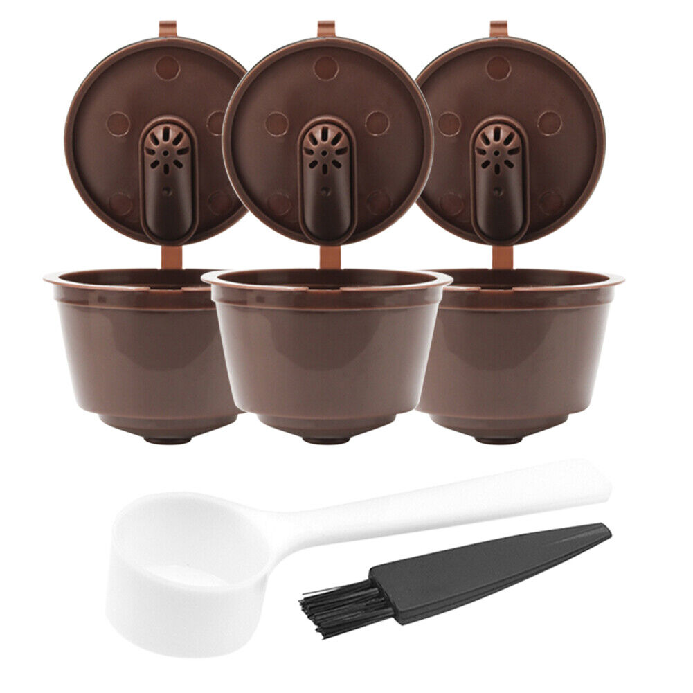 3pcs Plastic Coffee Capsule Cup for Dolce/Gusto Refillable Filters (Coffee)