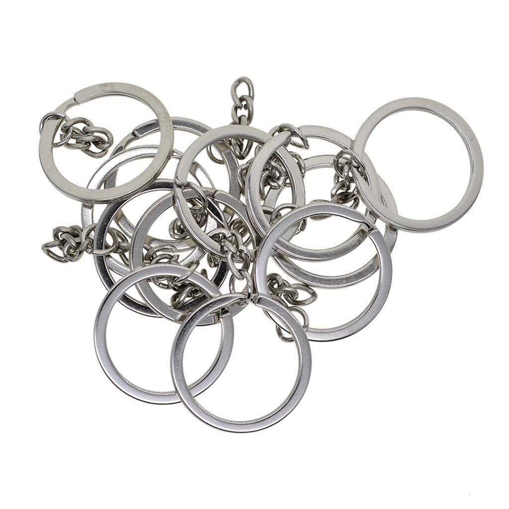 12 Pieces Metal Split Keychain Ring Parts Make Your Own Key Ring Findings