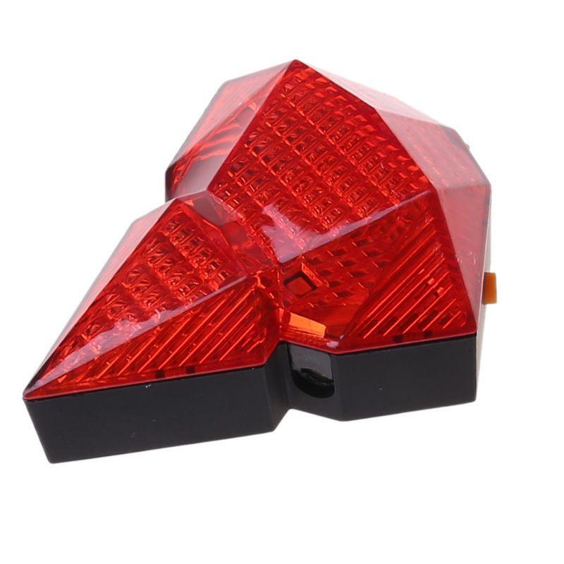 Cycling Bicycle Bike Rear Tail Safety Warning 8 LED and 2 Flashing Lamp Light