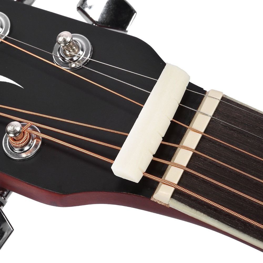 Easy To Install Acoustic Guitar Parts Bridge Pins & Nut & Saddle Plastic