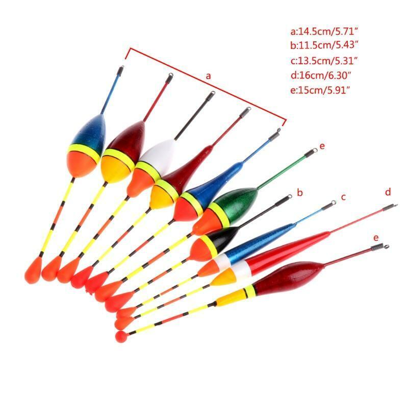 10pcs Carp Fishing Floats Set Buoy Bobber Stick For Fish Tackle Vertical Mix