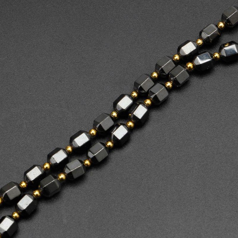 Black Hematite Necklace Magnetic Therapy Necklace Jewelry Gift for Mother's Day