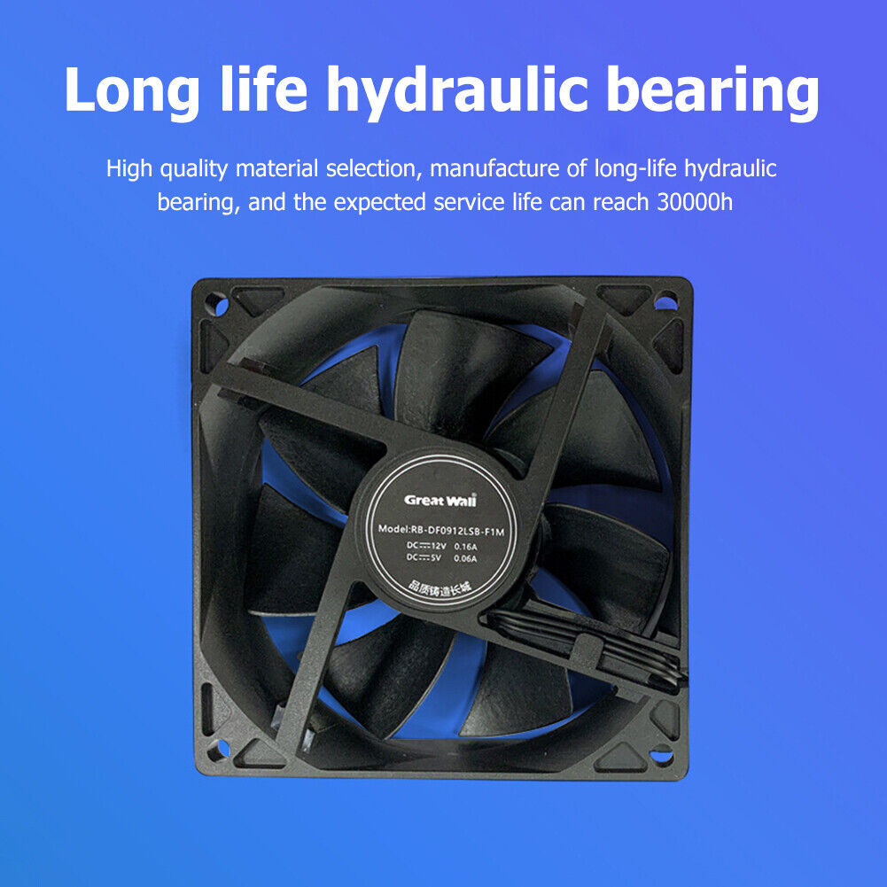 Silent Fan for Computer Cases Chassis Cooling Fan Hydraulic Bearing (9cm)