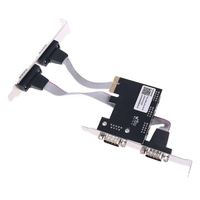 99100 Chipset PCIe 4 Port Serial Add on Card Multi RS232 DB9 COM Expansion Riser